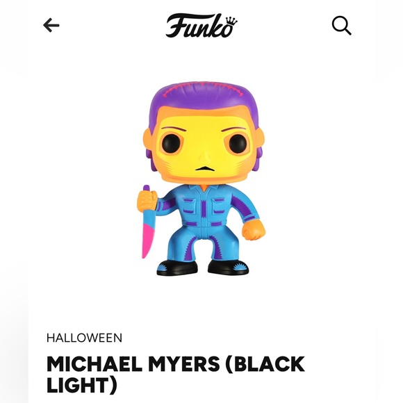Funko Other - Michael Myers Funko Pop Blacklight Special Edition